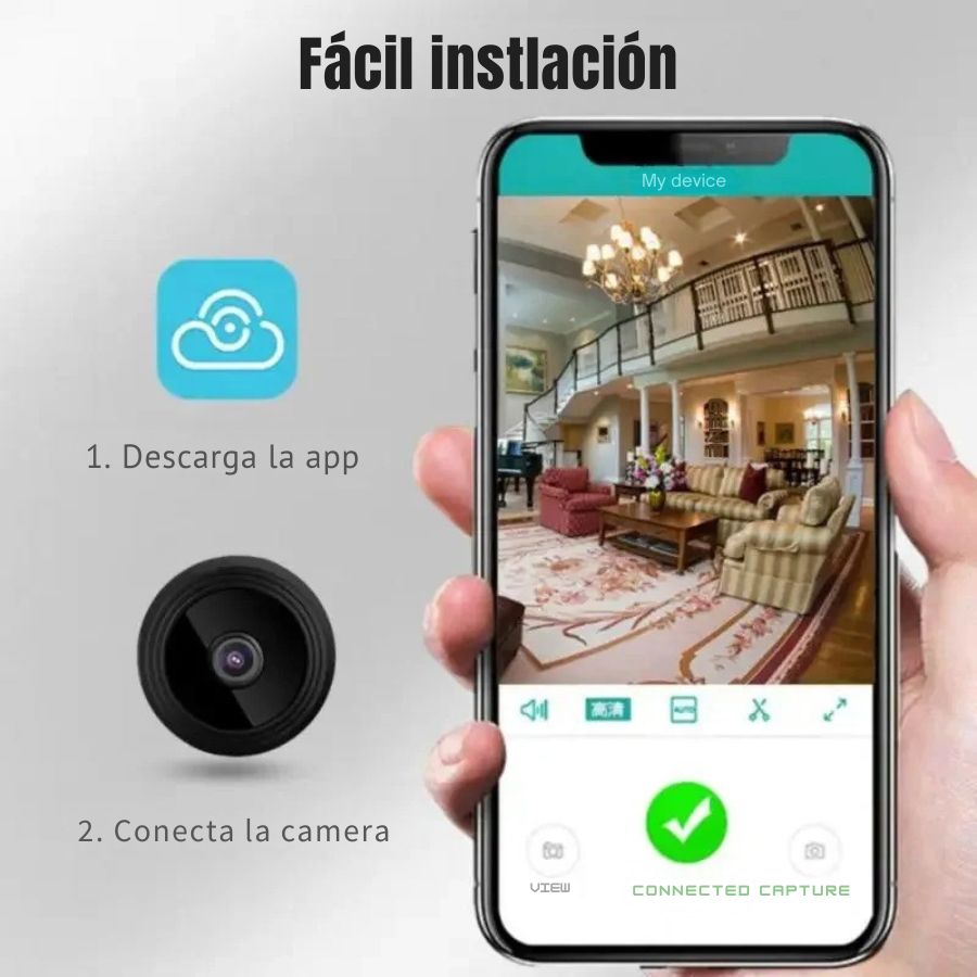 Spy View - Mini cámara espía y de seguridad