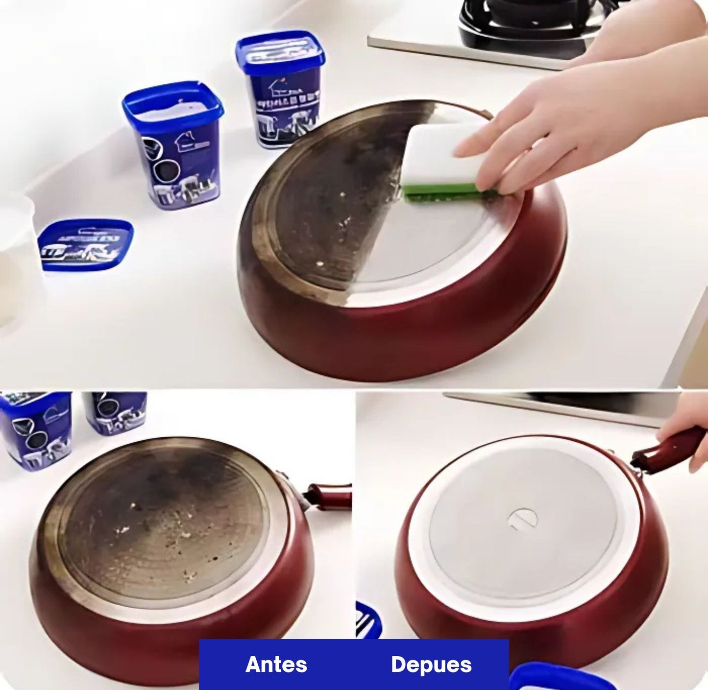 Magic Clean Max - Devuelve el brillo perdido a tus ollas y sartenes